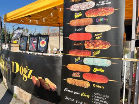 Korean Corn Dogs being sold by Pete Mans Cheez Dogz