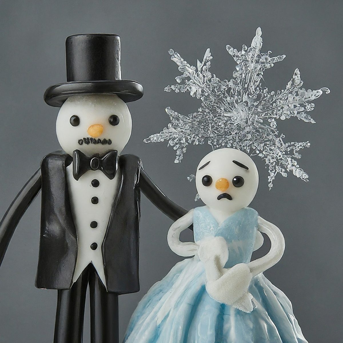 Two Snowflakes are sad their formal dance got canceled.